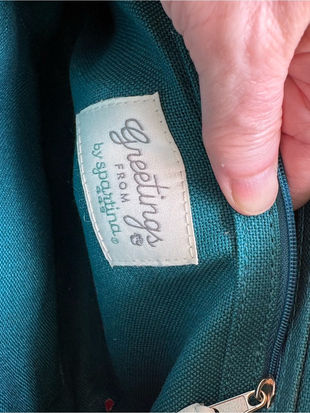 Spartina 449 Myrtle Beach Print Crossbody - Light Blue/Cream - Picture 5 of 14